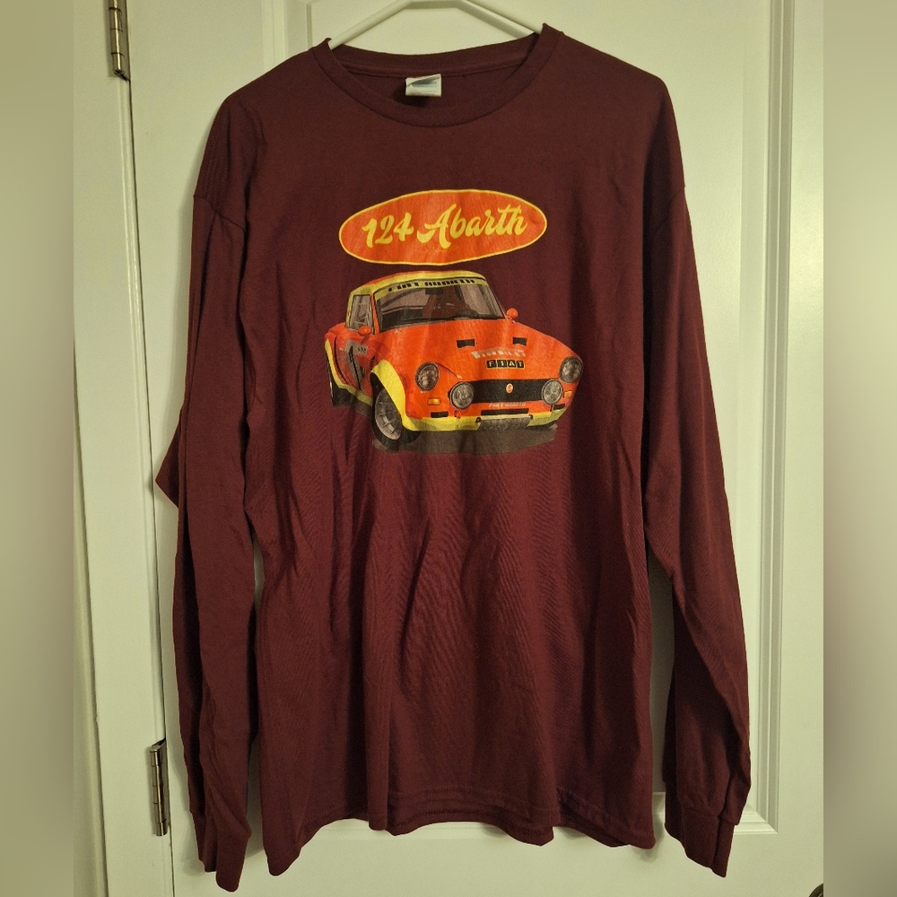 124 Abarth Fiat Maroon Long Sleeve